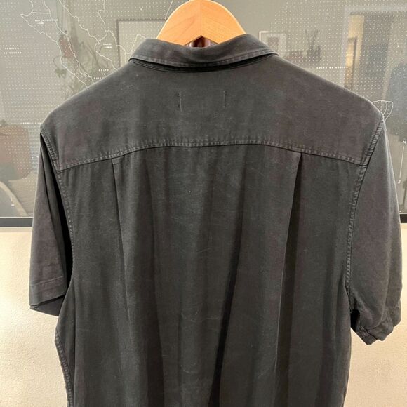 Buck Mason - SS Draped One Pocket Twill Shirt - Black - Picture 6 of 6